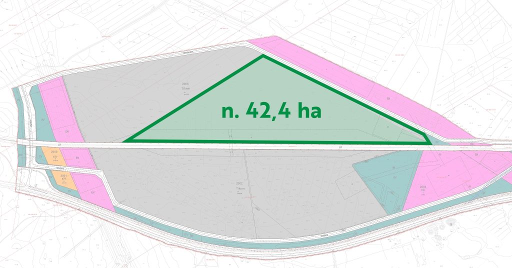 Ote kaavakartasta, jolle on merkitty Metsähallituksen tontti.