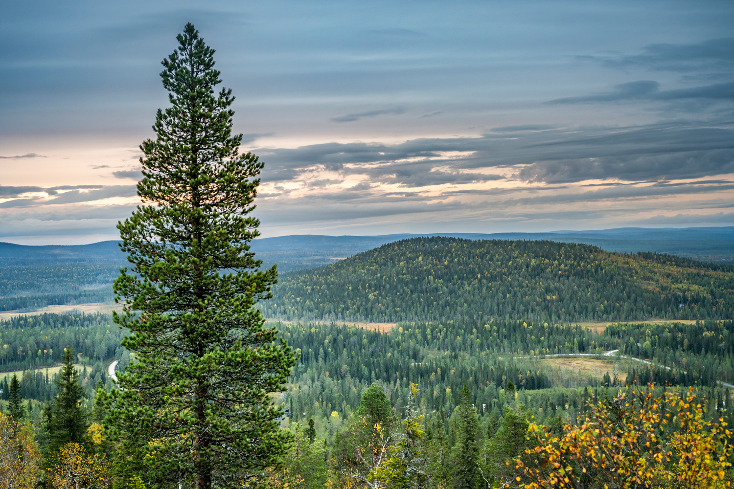 Maisemakuvaa syksyisestä Syötteen alueesta.