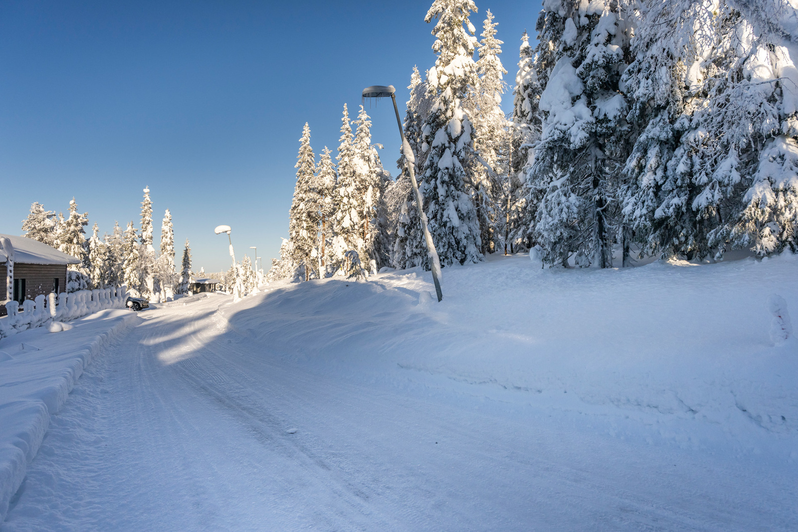 Tonttia tieltä päin.