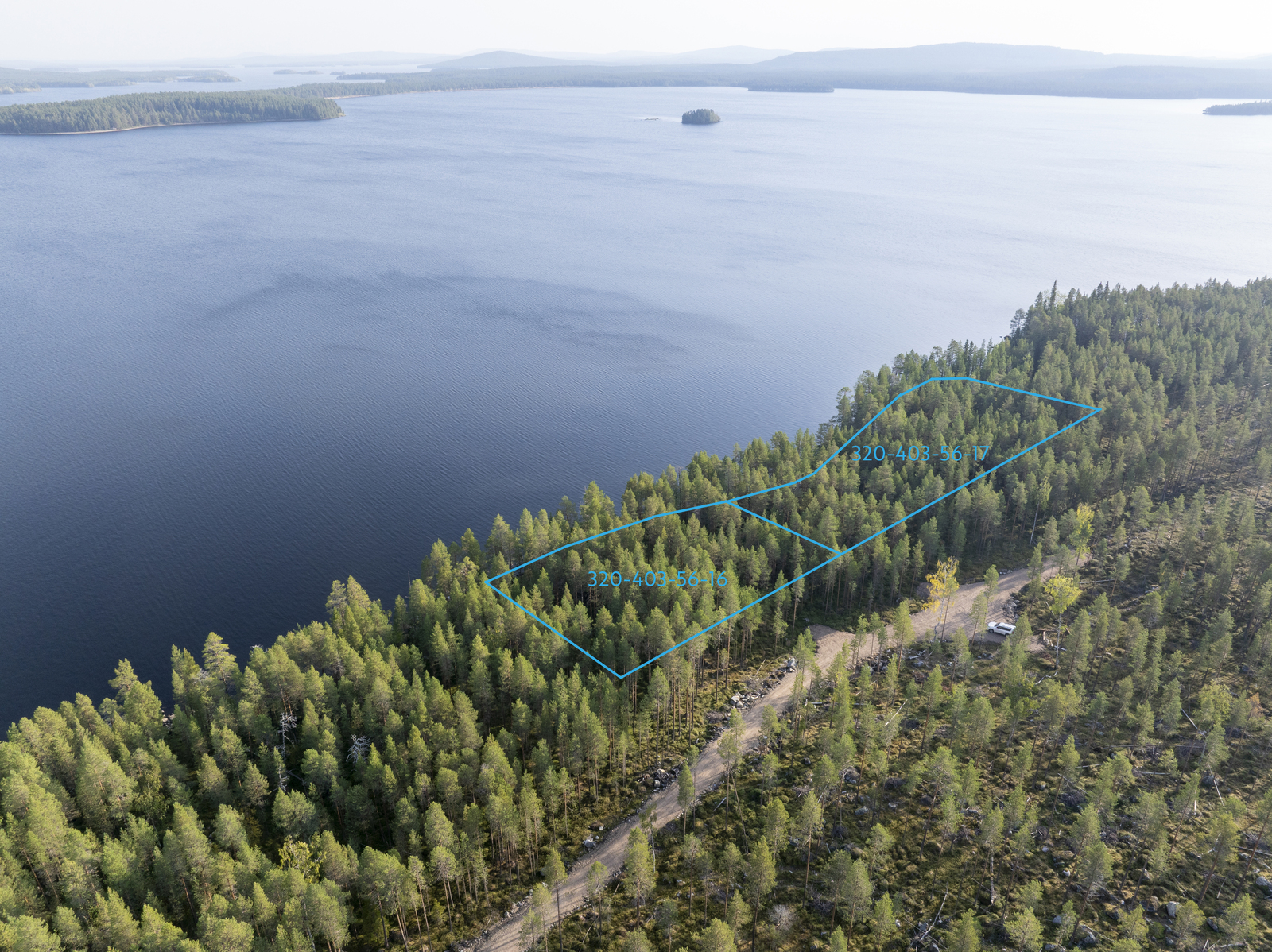 Ilmakuva tontista. Tontin kiinteistönumero 320-403-56-17