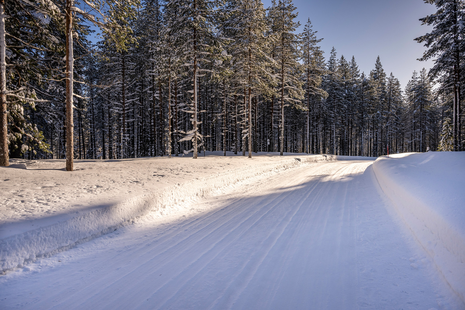 Talvinen kuva tiestä.