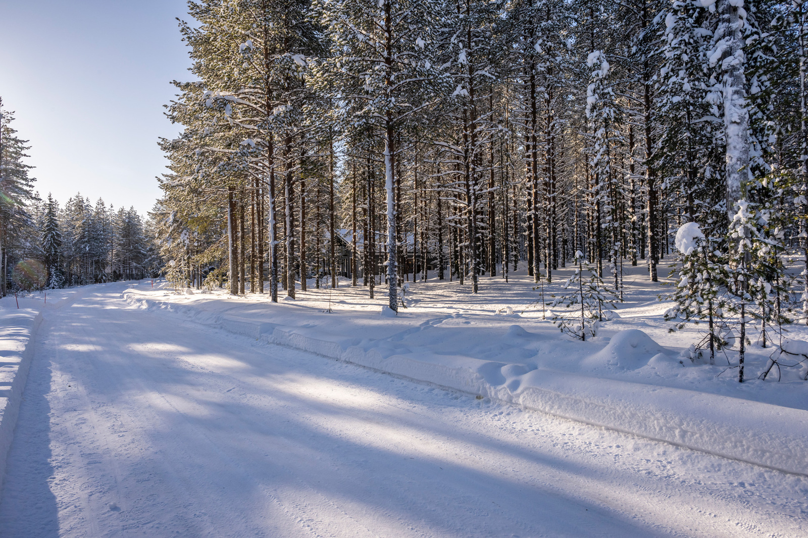Talvinen kuva tiestä.